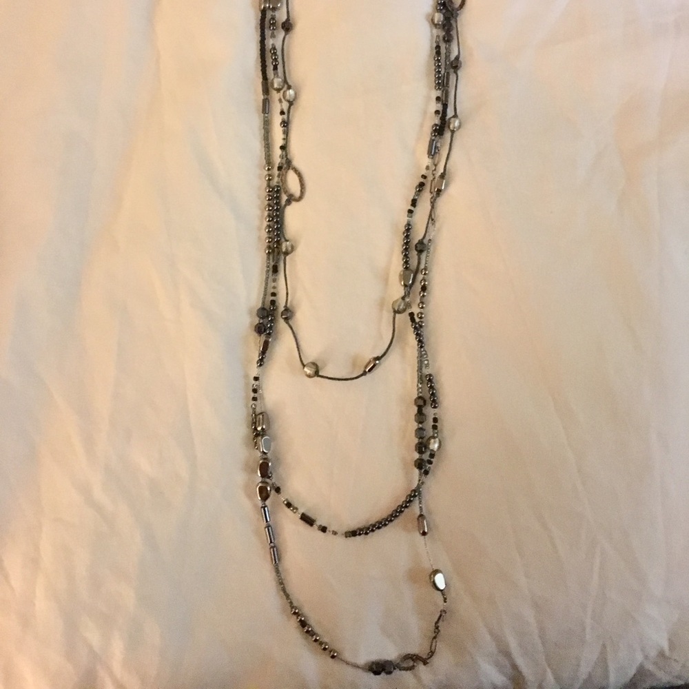 Silpada Sterling Silver Hematite Glass Necklace